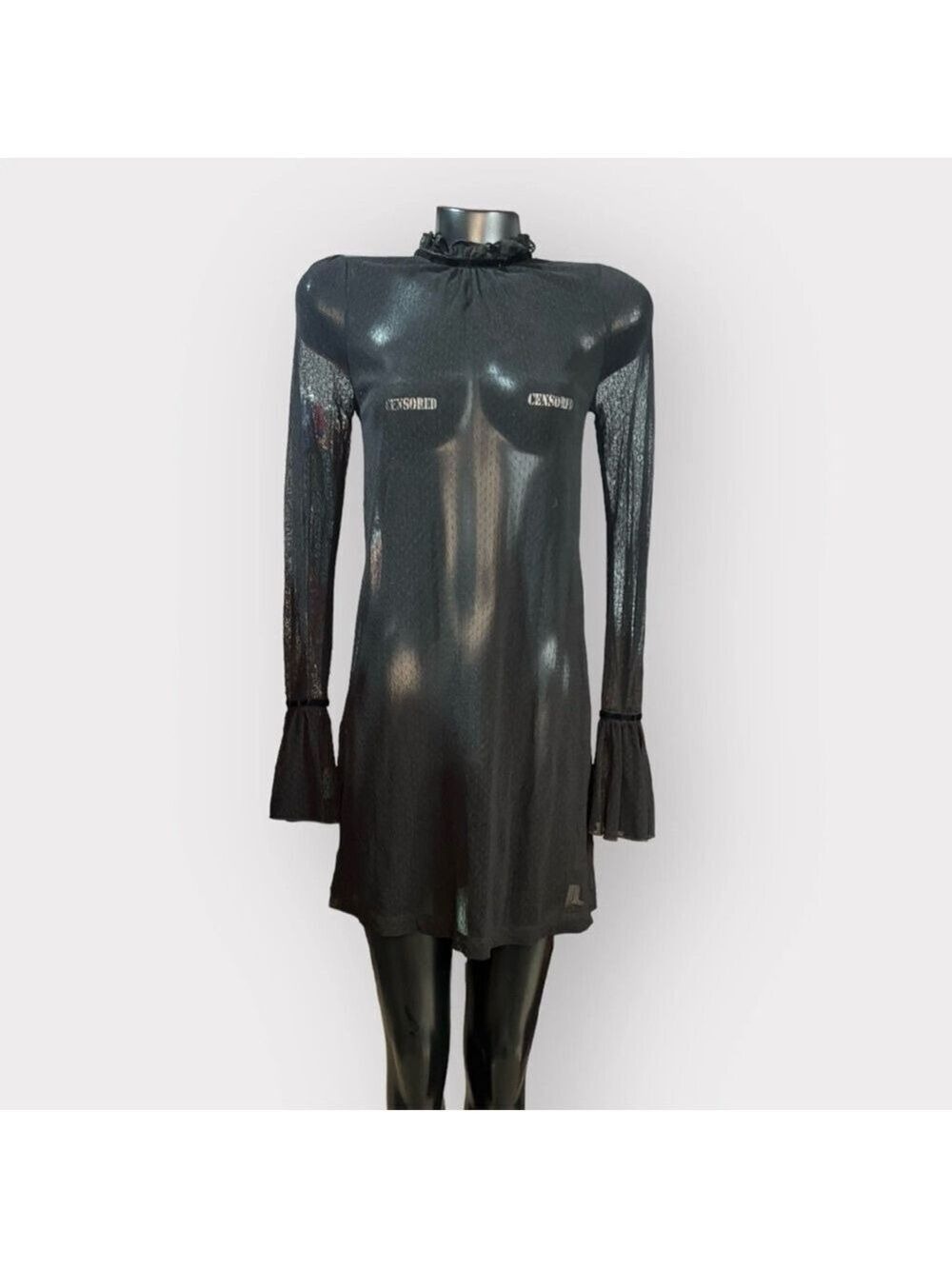 69 Kimchi Blue NEW Sheer Dress Swim Cover-Up Small Black Gothic Witchy Auction